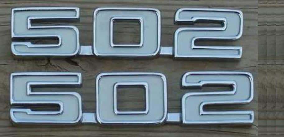 Emblem: "502" Camaro 69 Fender ++ (pr)